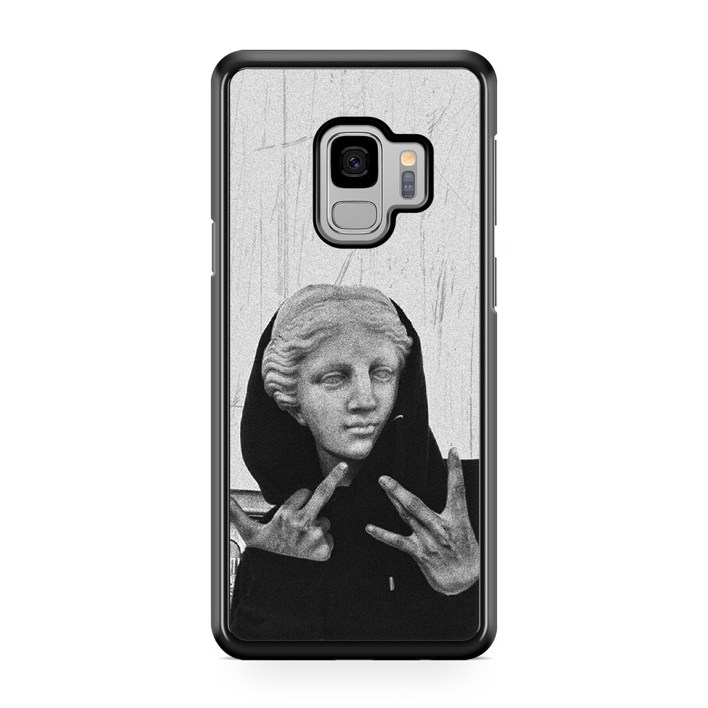 Greek Statue Wearing Hoodie Galaxy S9 Case