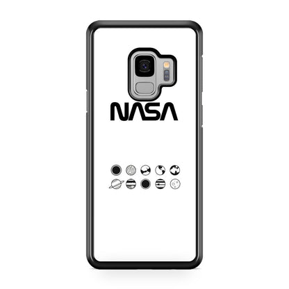 NASA Minimalist White Galaxy S9 Case