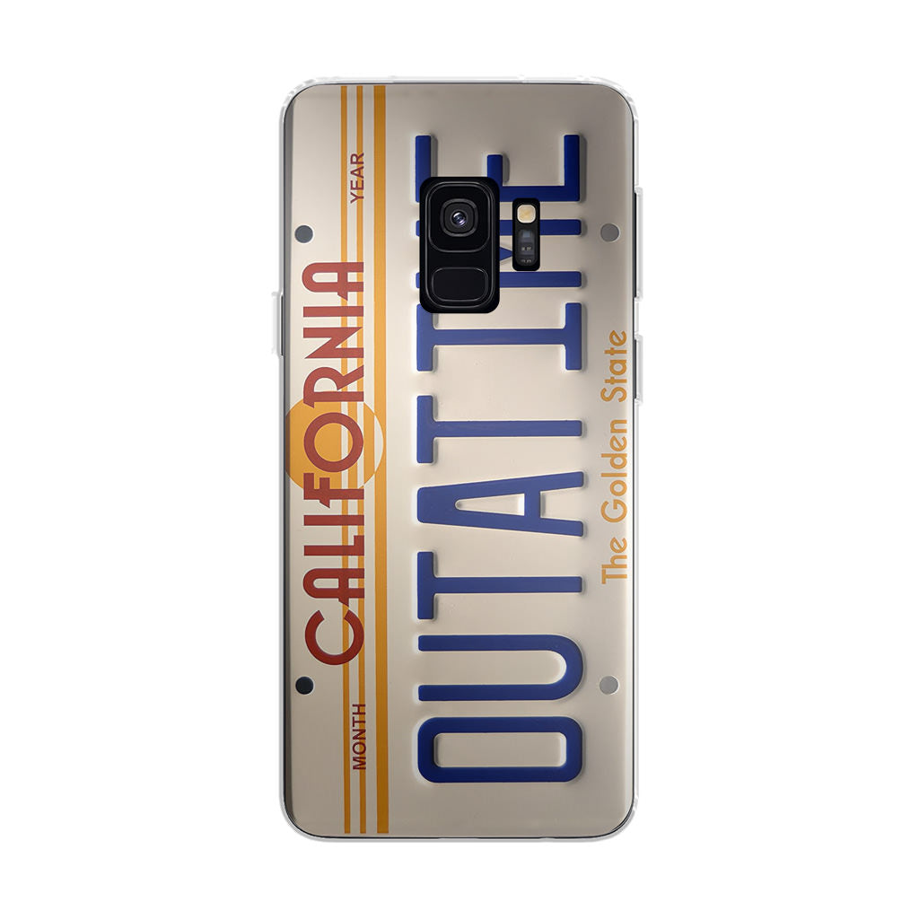 Back to the Future License Plate Outatime Galaxy S9 Case