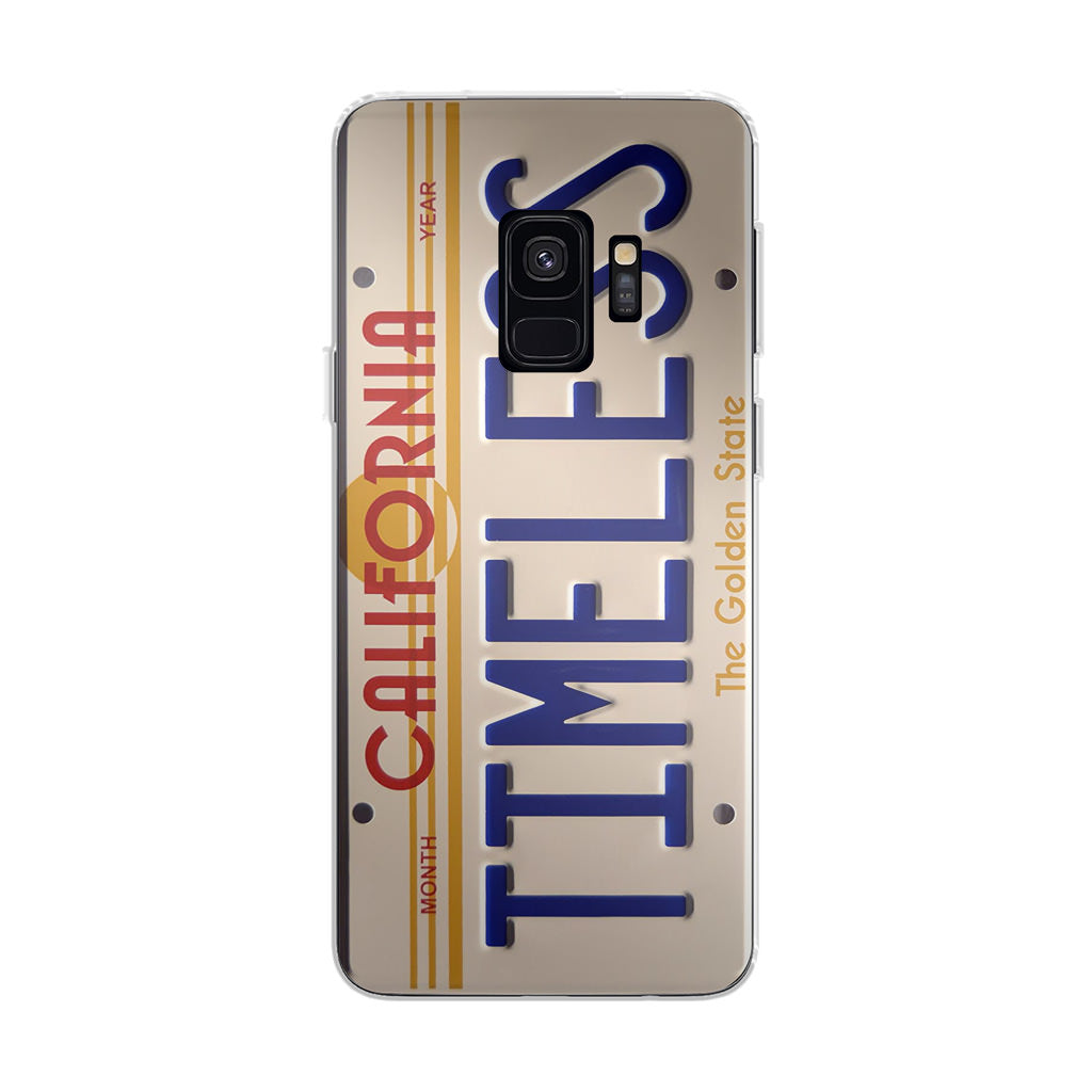 Back to the Future License Plate Timeless Galaxy S9 Case