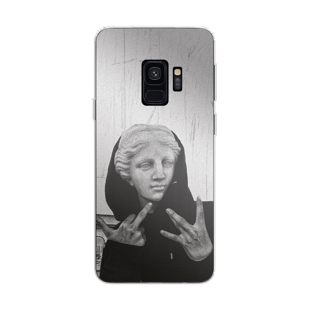 Greek Statue Wearing Hoodie Galaxy S9 Case