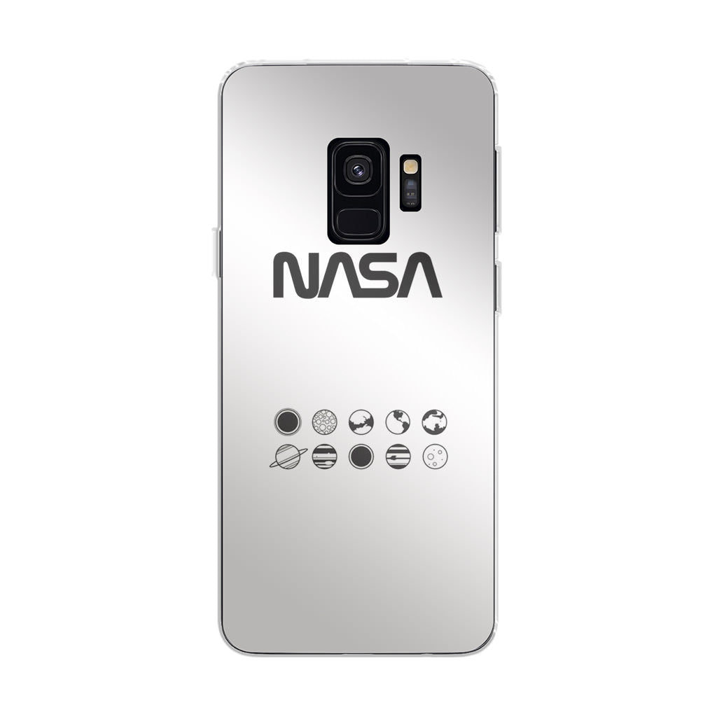 NASA Minimalist White Galaxy S9 Case