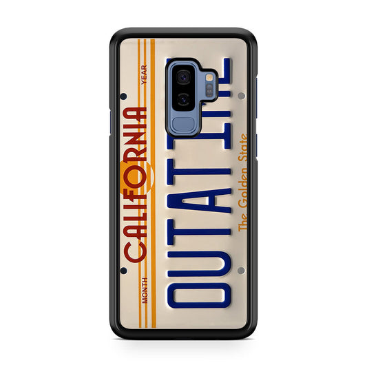 Back to the Future License Plate Outatime Galaxy S9 Plus Case