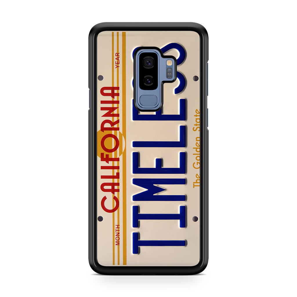 Back to the Future License Plate Timeless Galaxy S9 Plus Case