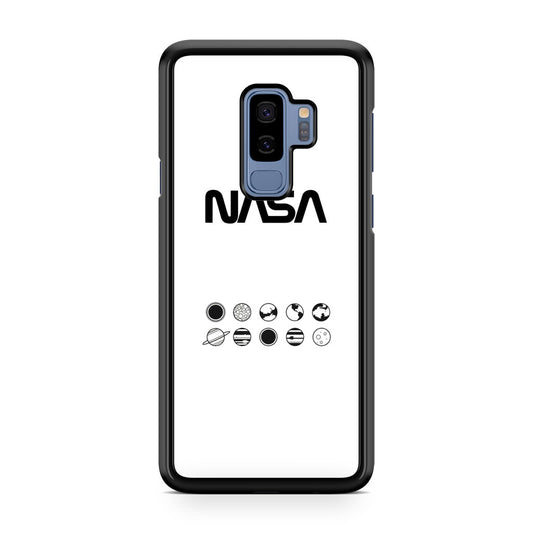NASA Minimalist White Galaxy S9 Plus Case