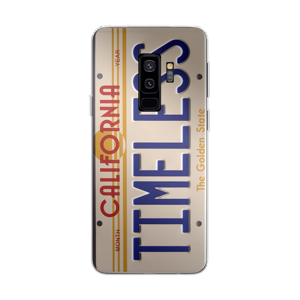 Back to the Future License Plate Timeless Galaxy S9 Plus Case