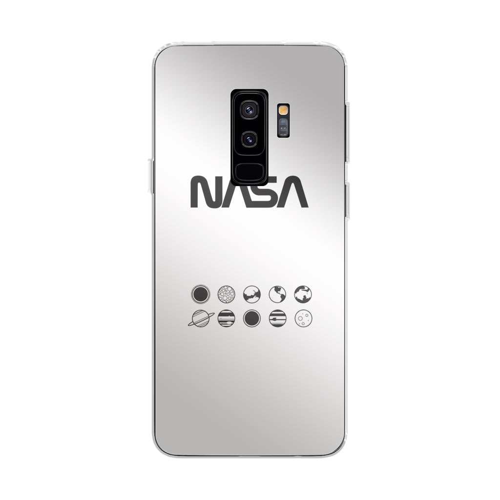 NASA Minimalist White Galaxy S9 Plus Case