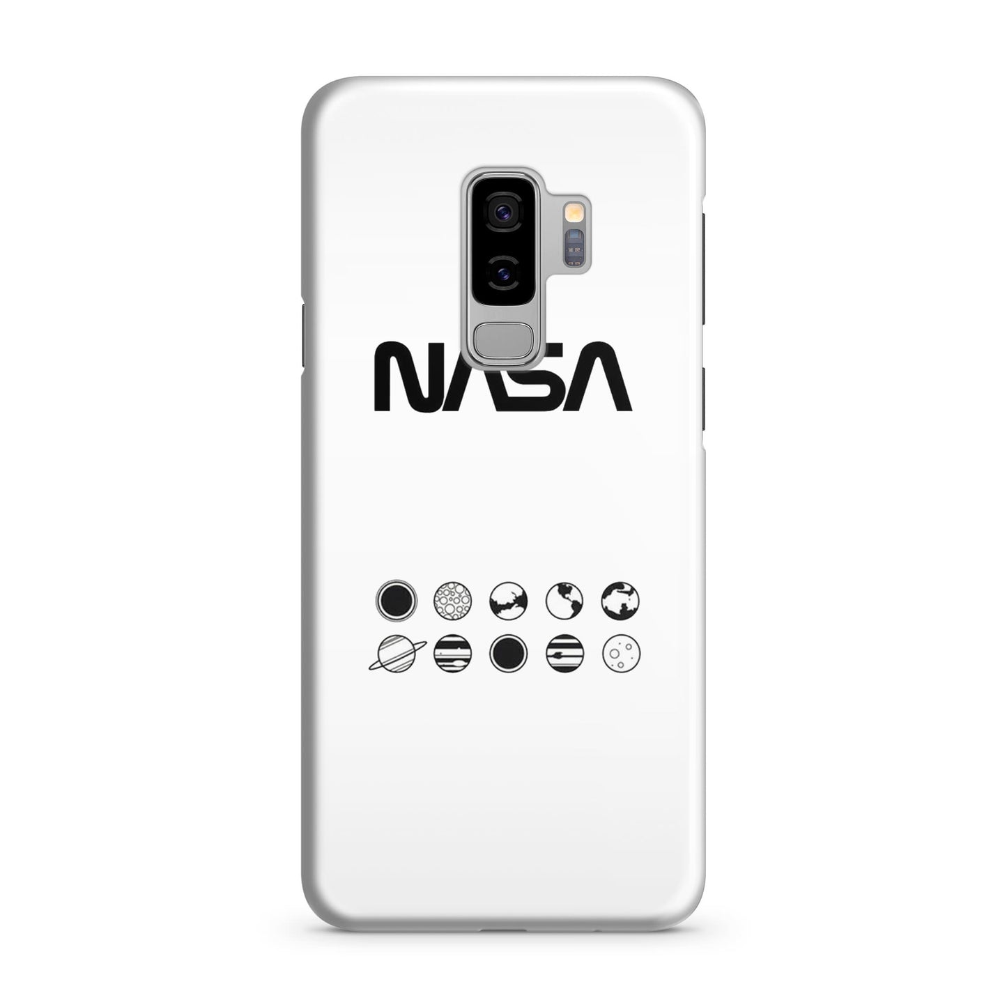 NASA Minimalist White Galaxy S9 Plus Case