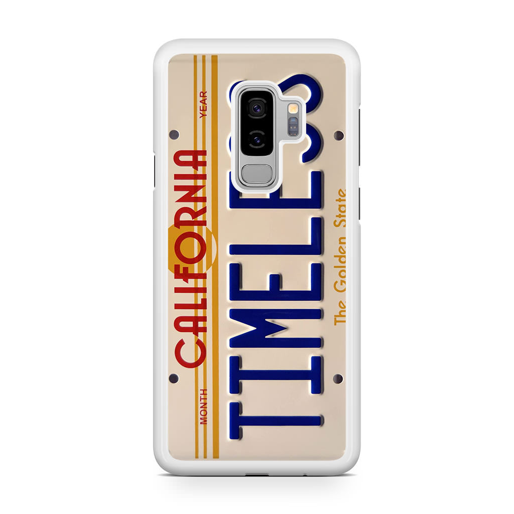 Back to the Future License Plate Timeless Galaxy S9 Plus Case