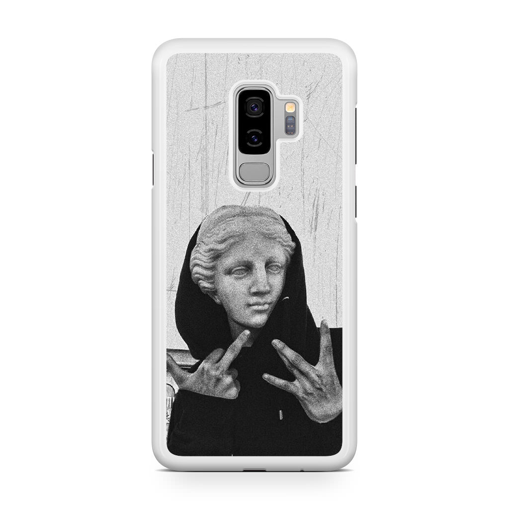 Greek Statue Wearing Hoodie Galaxy S9 Plus Case