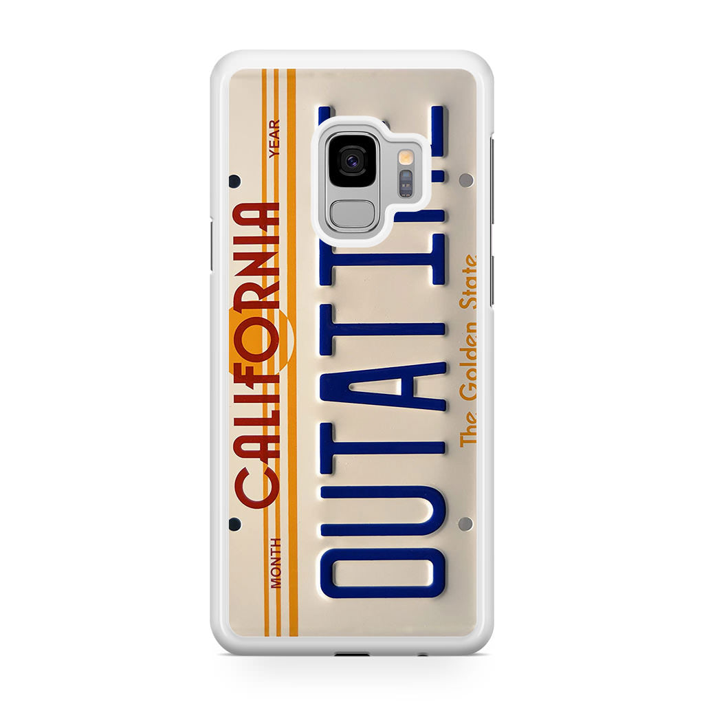 Back to the Future License Plate Outatime Galaxy S9 Case