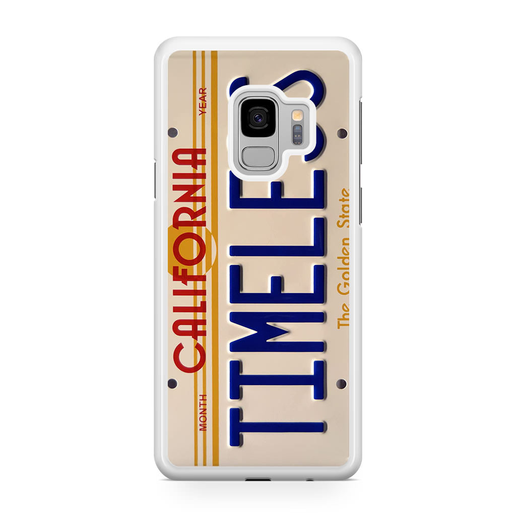 Back to the Future License Plate Timeless Galaxy S9 Case