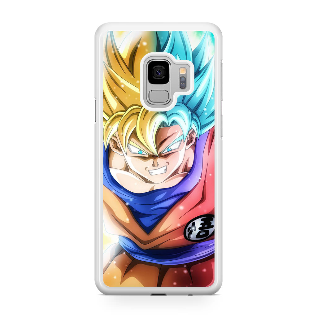 Goku SSJ 1 to SSJ Blue Galaxy S9 Case