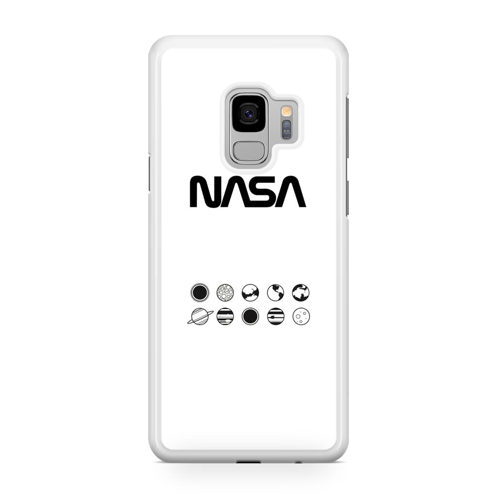 NASA Minimalist White Galaxy S9 Case