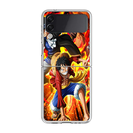 Ace Sabo Luffy Brotherhood Samsung Galaxy Z Flip 3 Case