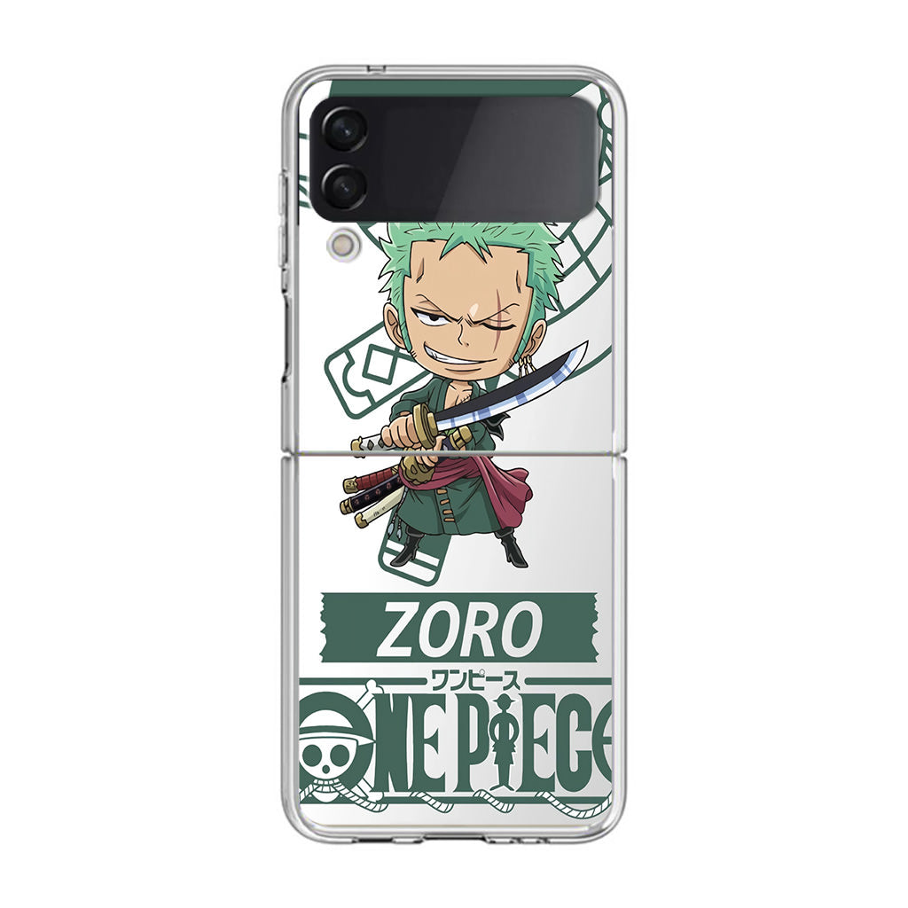 Chibi Zoro Samsung Galaxy Z Flip 3 Case