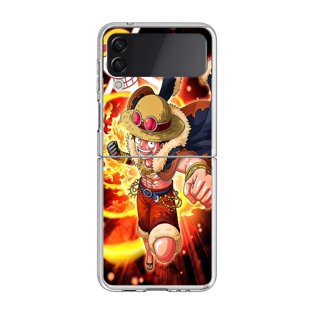 Luffy Red Hawk Punch Samsung Galaxy Z Flip 3 Case