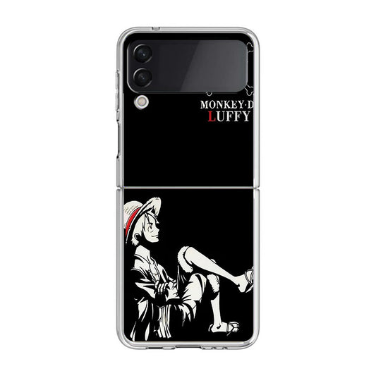 Monkey D Luffy Black And White Samsung Galaxy Z Flip 3 Case