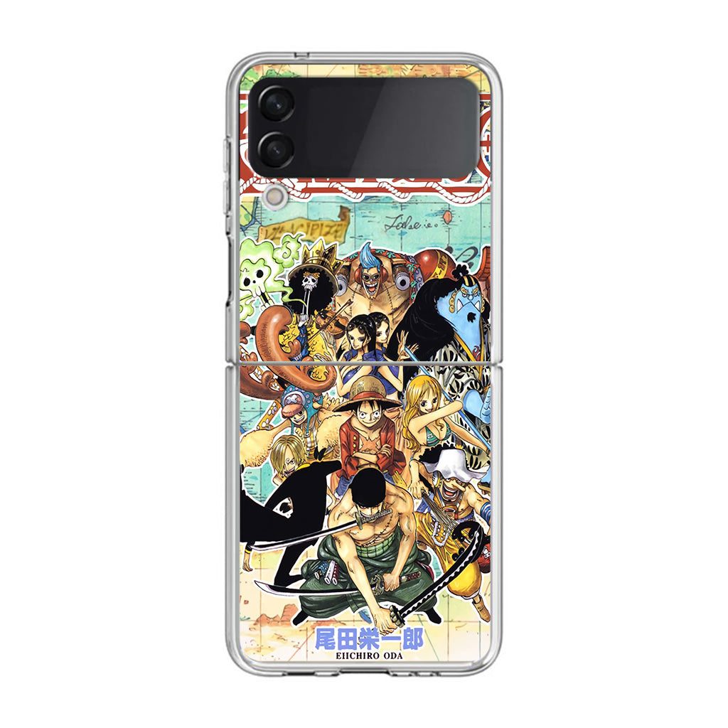 One Piece Comic Straw Hat Pirate Samsung Galaxy Z Flip 4 Case