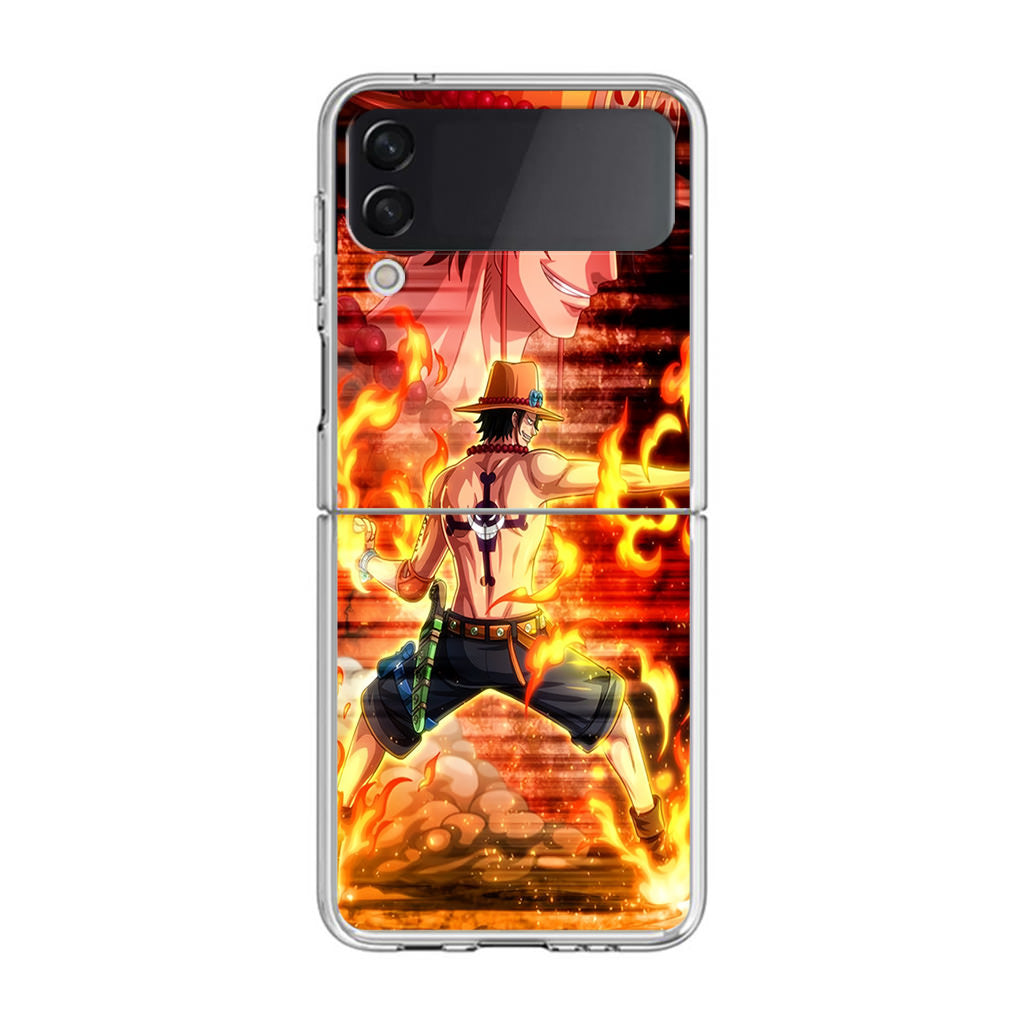 Portgas D Ace One Piece Samsung Galaxy Z Flip 3 Case