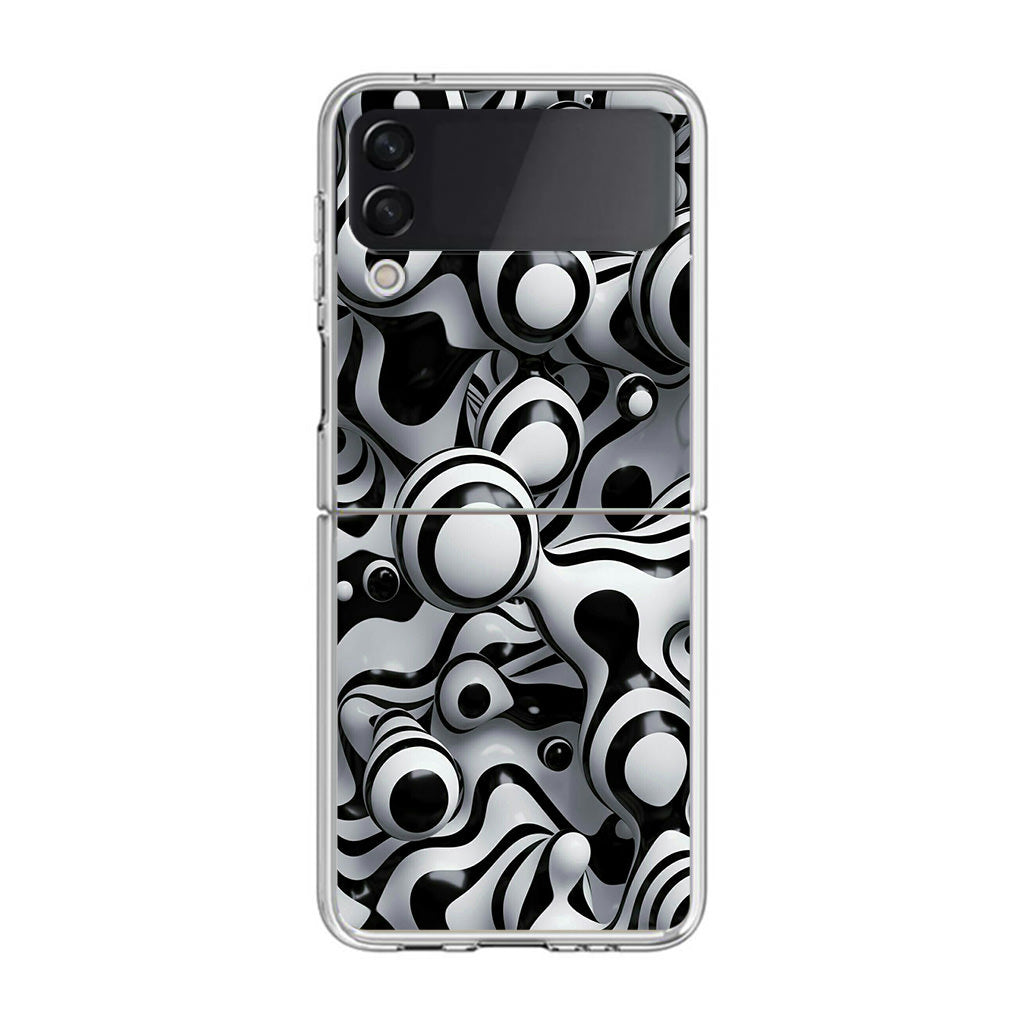 Abstract Art Black White Samsung Galaxy Z Flip 3 Case