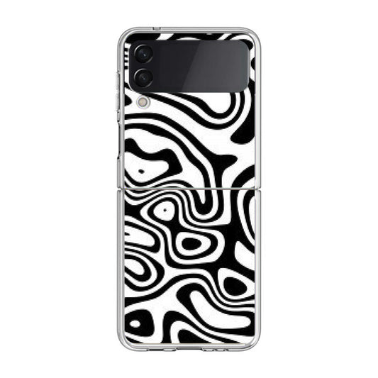 Abstract Black and White Background Samsung Galaxy Z Flip 3 Case