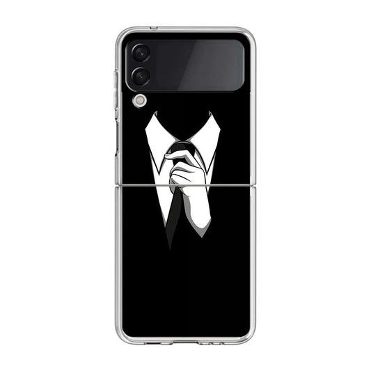 Anonymous Black White Tie Samsung Galaxy Z Flip 3 Case