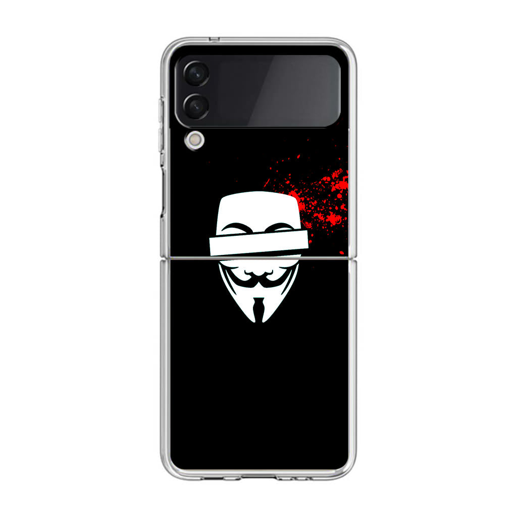 Anonymous Blood Splashes Samsung Galaxy Z Flip 3 Case