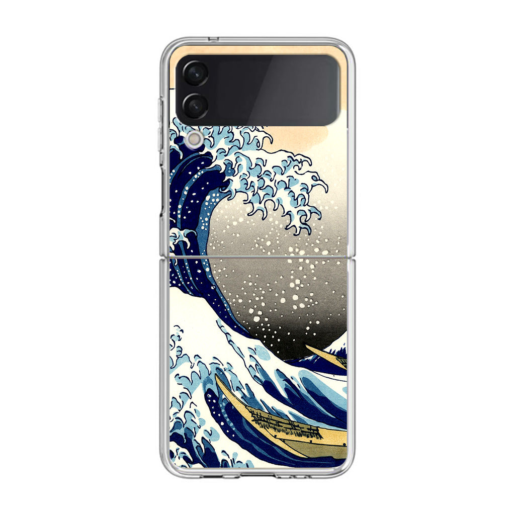 Artistic the Great Wave off Kanagawa Samsung Galaxy Z Flip 3 Case