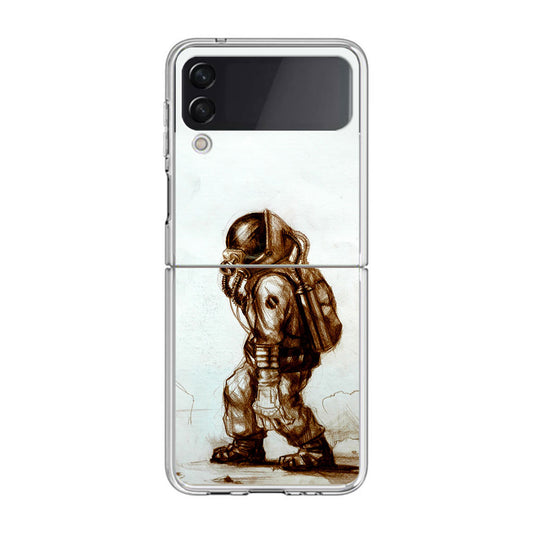 Astronaut Heavy Walk Samsung Galaxy Z Flip 3 Case