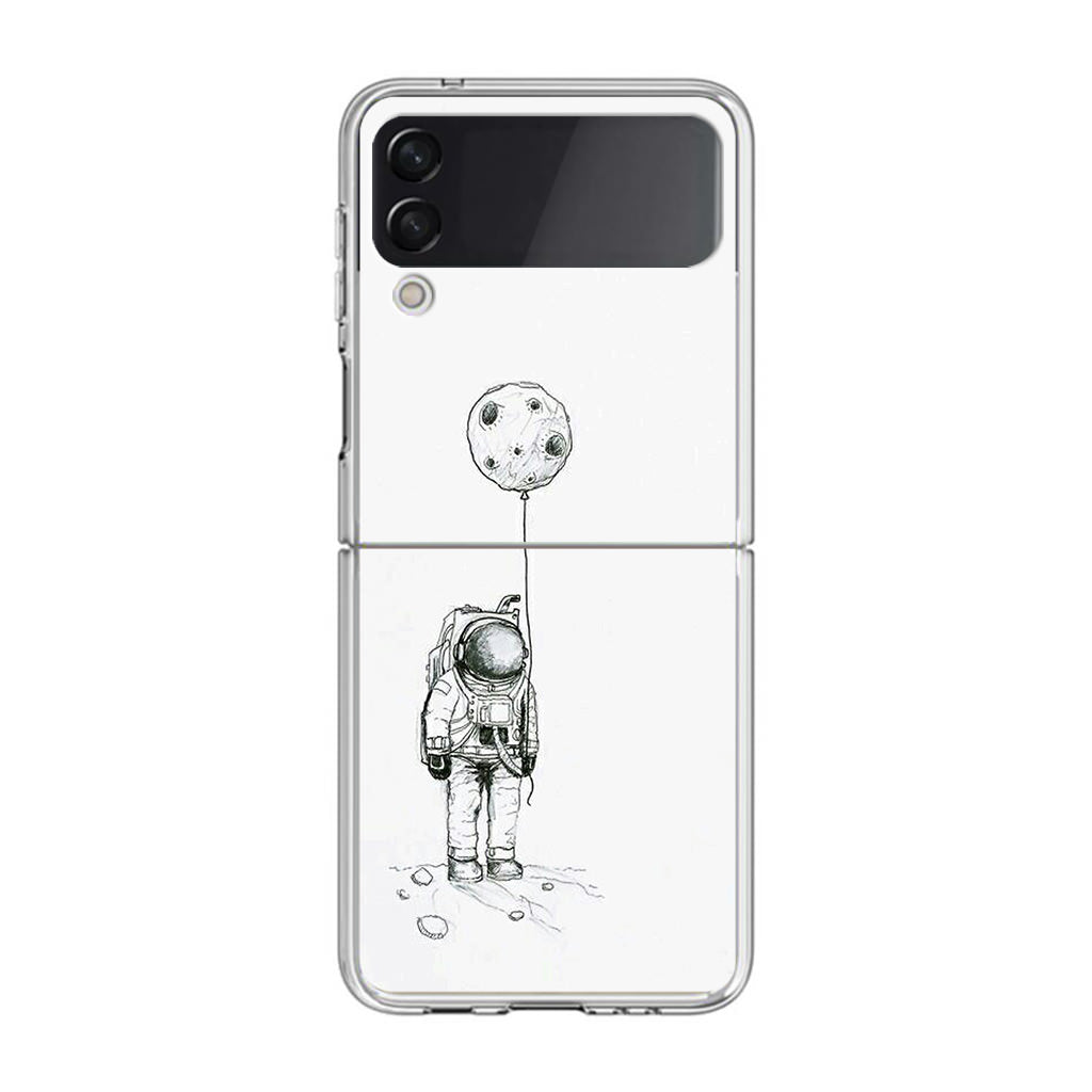 Astronaut Moon Balloon Samsung Galaxy Z Flip 3 Case