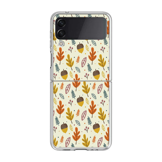 Autumn Things Pattern Samsung Galaxy Z Flip 3 Case