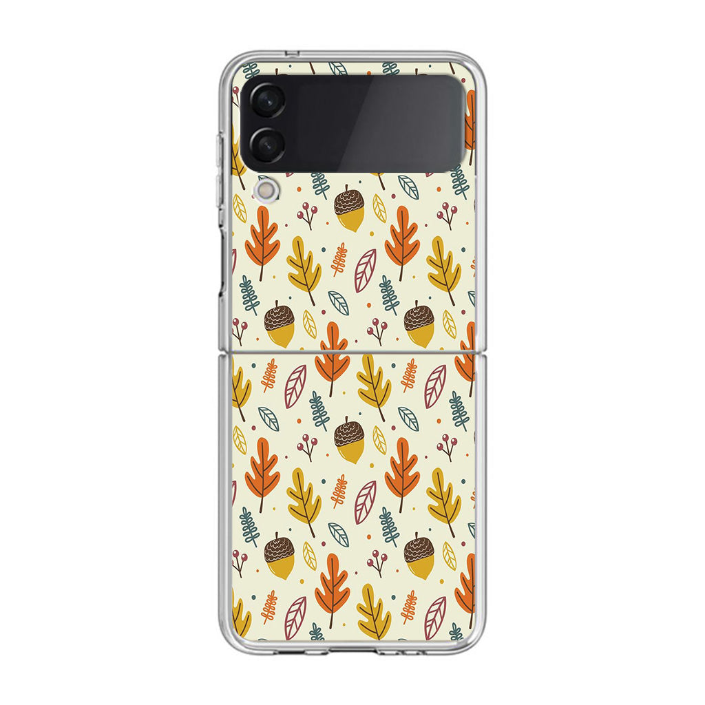 Autumn Things Pattern Samsung Galaxy Z Flip 4 Case