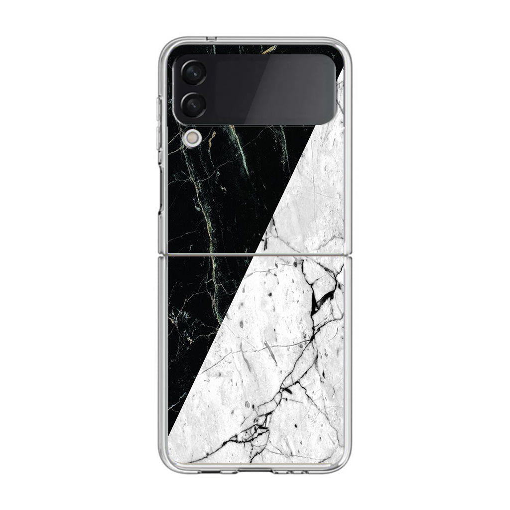 B&W Marble Samsung Galaxy Z Flip 3 Case