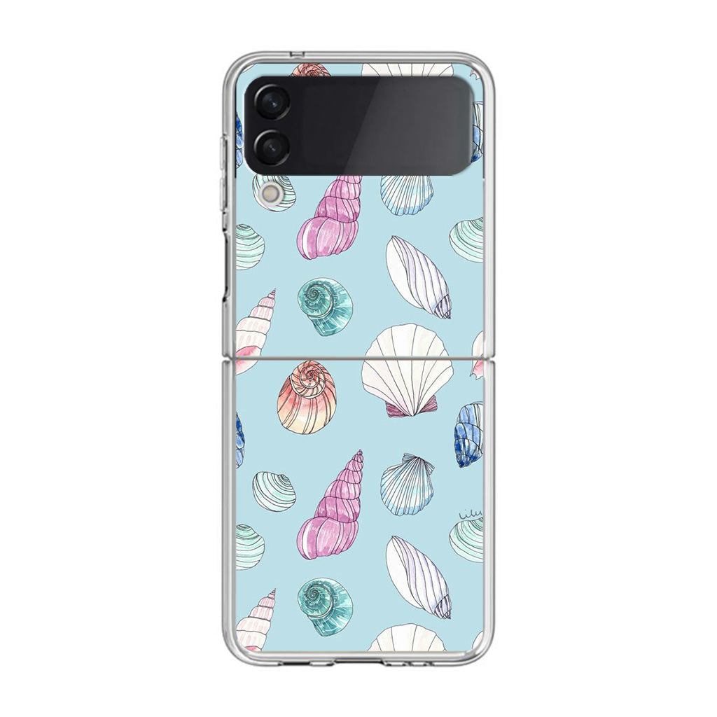 Beach Shells Pattern Samsung Galaxy Z Flip 3 Case