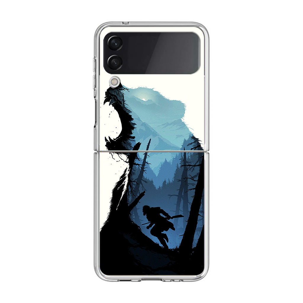 Bear Hunter Art Samsung Galaxy Z Flip 3 Case