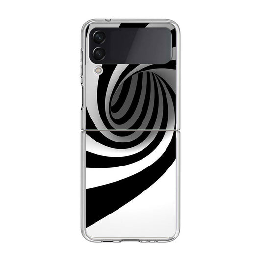 Black and White Twist Samsung Galaxy Z Flip 3 Case