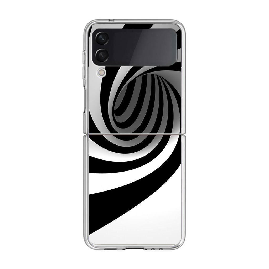 Black and White Twist Samsung Galaxy Z Flip 4 Case