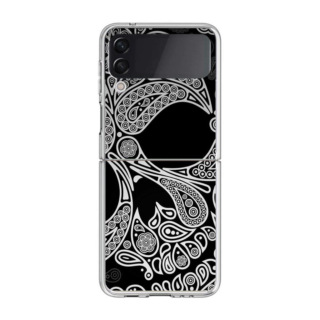 Black Skull Samsung Galaxy Z Flip 4 Case