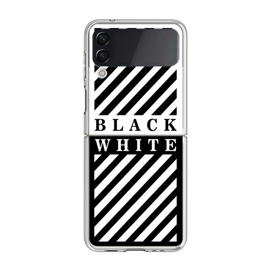 Black White Stripes Samsung Galaxy Z Flip 3 Case