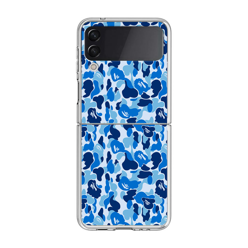 Blue Camo Samsung Galaxy Z Flip 3 Case