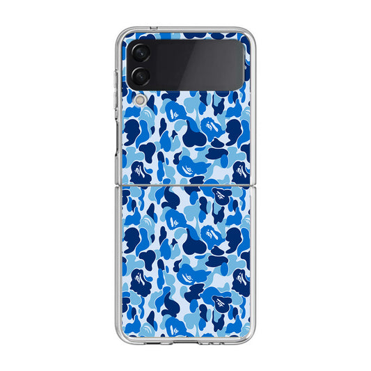 Blue Camo Samsung Galaxy Z Flip 3 Case