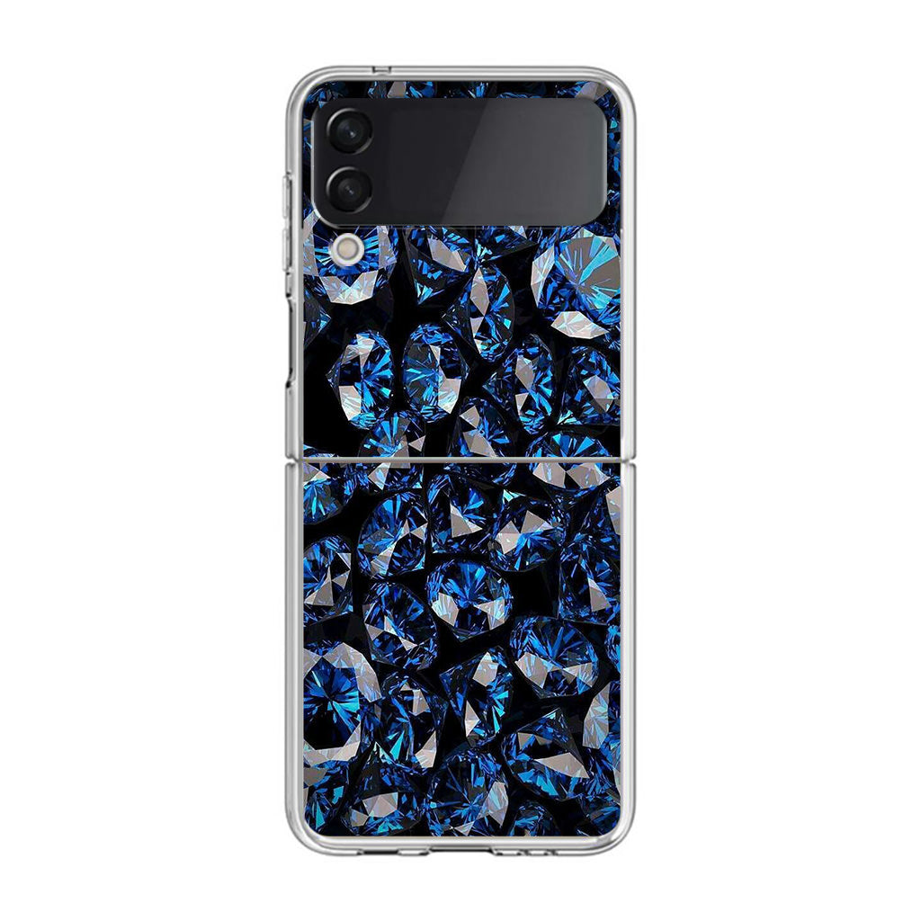 Blue Diamonds Pattern Samsung Galaxy Z Flip 3 Case