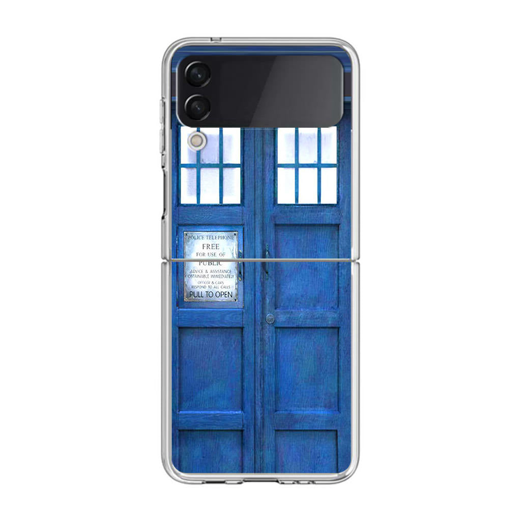 Blue Police Call Box Samsung Galaxy Z Flip 3 Case