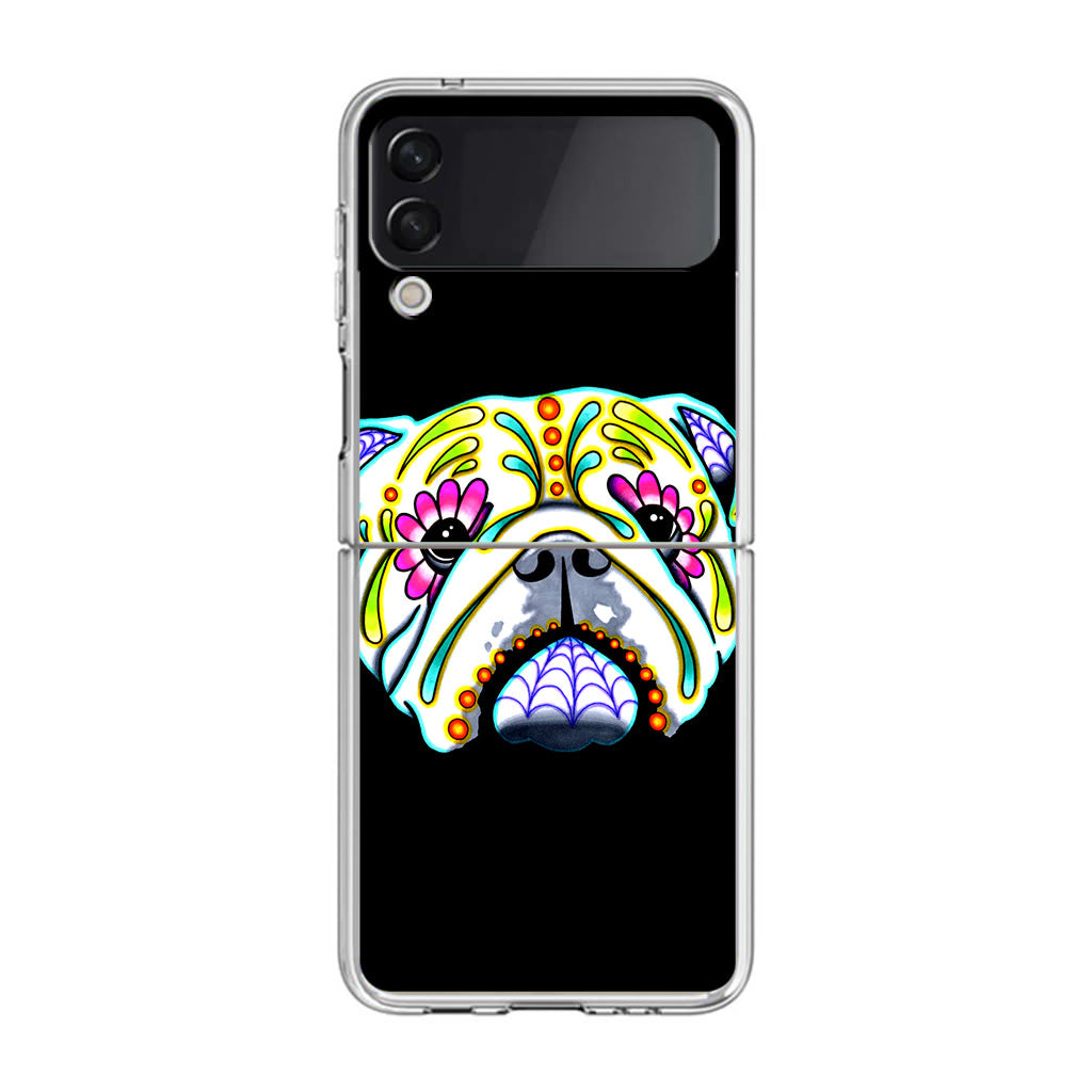 Colorful Bulldog Art Samsung Galaxy Z Flip 3 Case