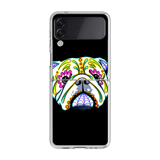 Colorful Bulldog Art Samsung Galaxy Z Flip 4 Case