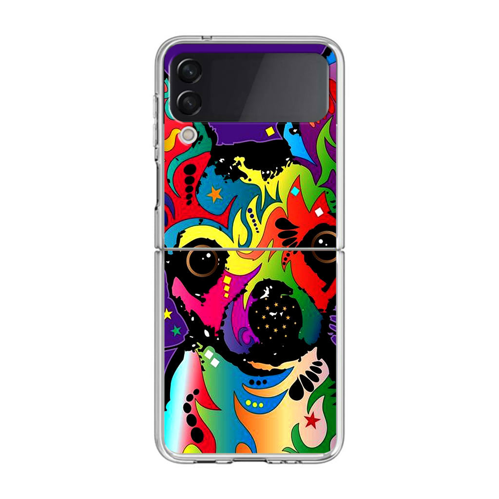 Colorful Chihuahua Samsung Galaxy Z Flip 3 Case