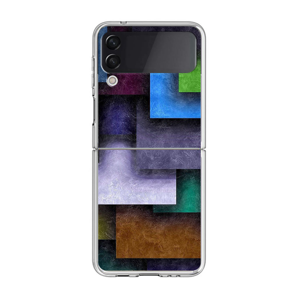 Colorful Rectangel Art Samsung Galaxy Z Flip 3 Case