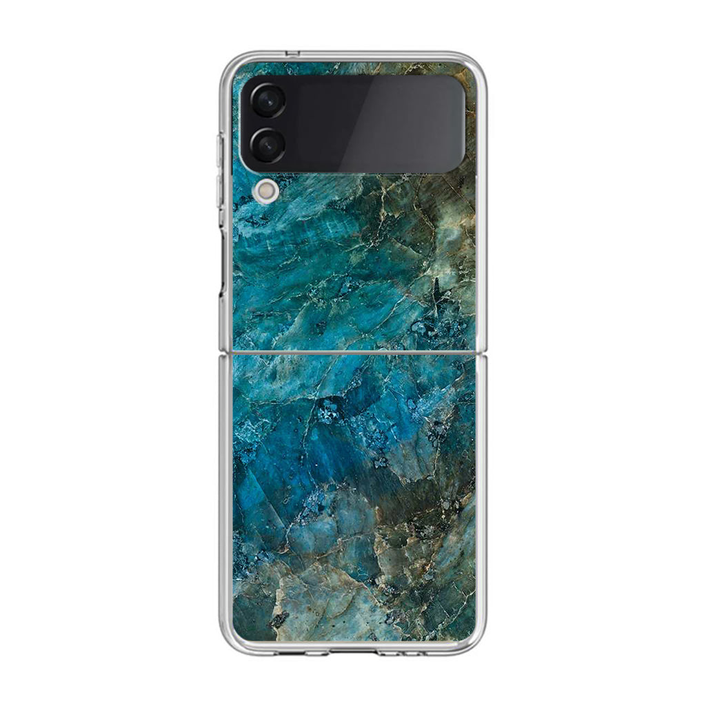 Deep Ocean Marble Samsung Galaxy Z Flip 3 Case