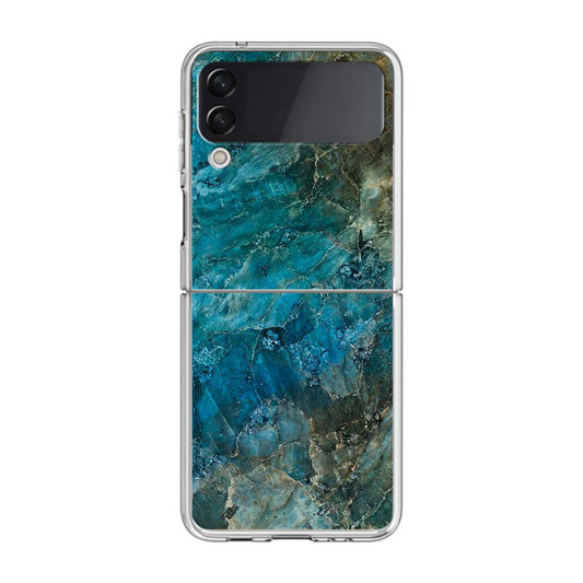 Deep Ocean Marble Samsung Galaxy Z Flip 3 Case